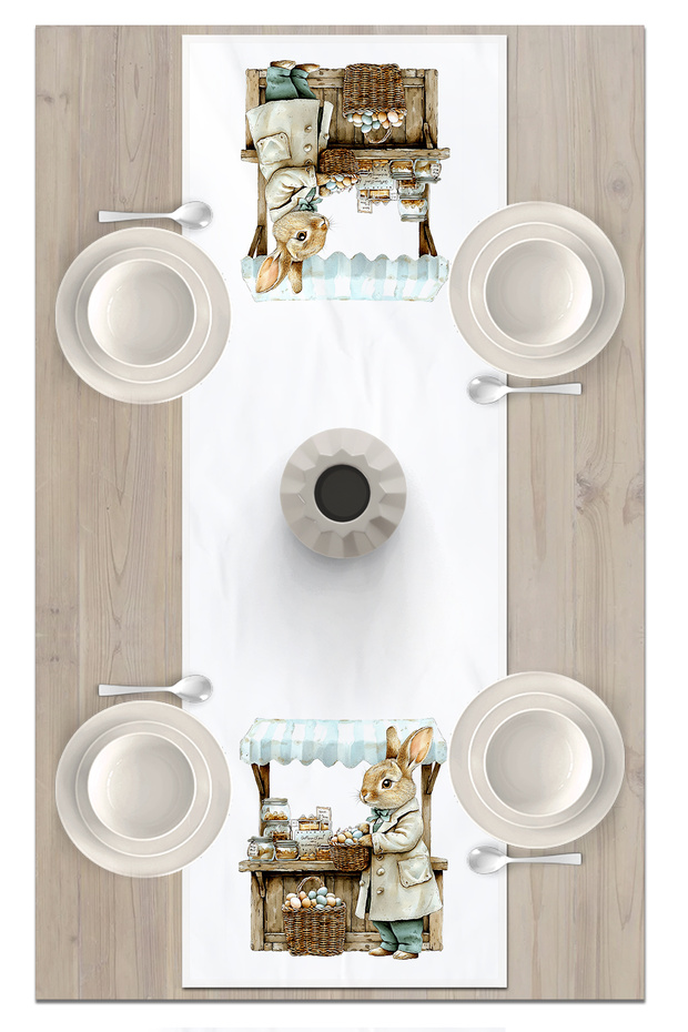 Spring Series 140X40 cm Digital Printed Runner (Spring Easter Easter) - 2