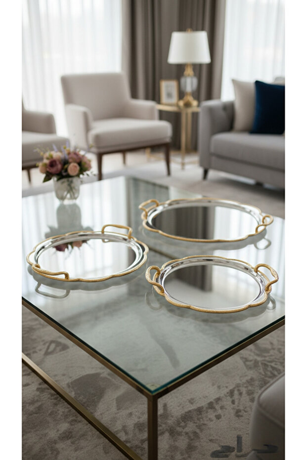 Multi-purpose serving tray set - 2