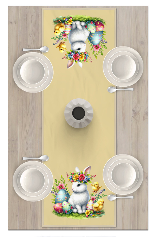 Spring Series 140X40 cm Digital Printed Runner (Spring Easter Easter) - 2