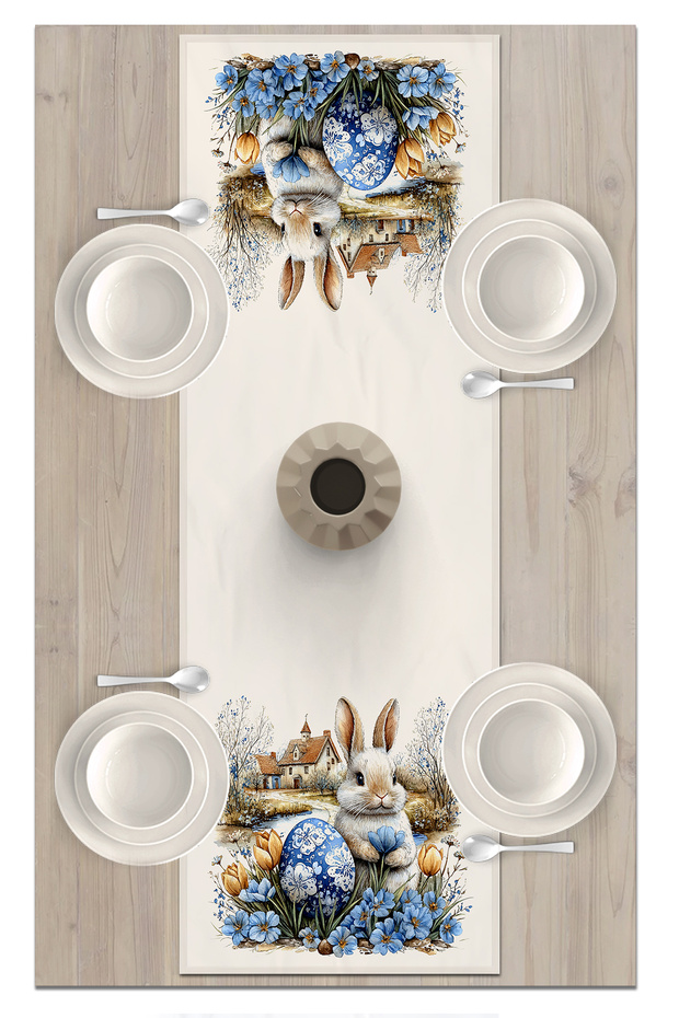 Spring Series 140X40 cm Digital Printed Runner (Spring Easter Easter) - 2