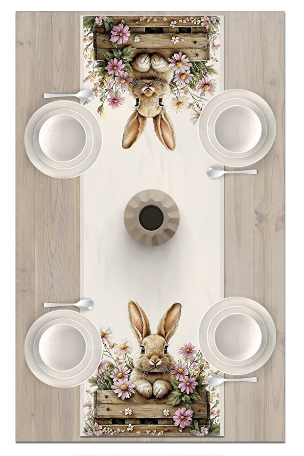 Spring Series 140X40 cm Digital Printed Runner (Spring Easter Easter) - 2
