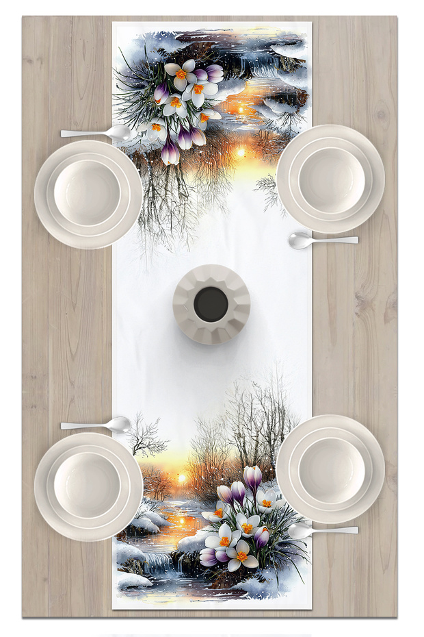 Spring Series 140X40 cm Digital Printed Runner (Spring Easter Easter) - 2