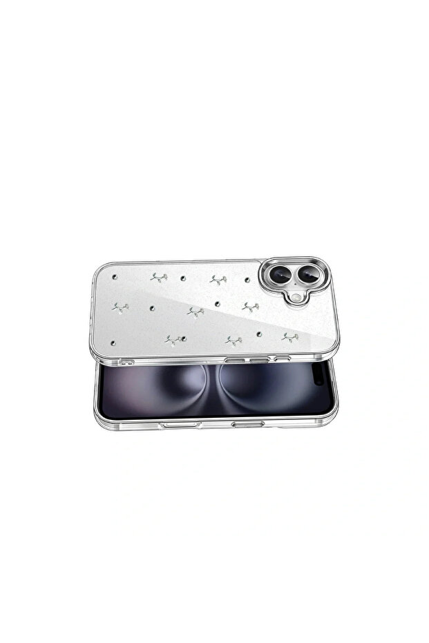 iPhone 16 Plus Bow Patterned Cover - Pattern 4 - 4