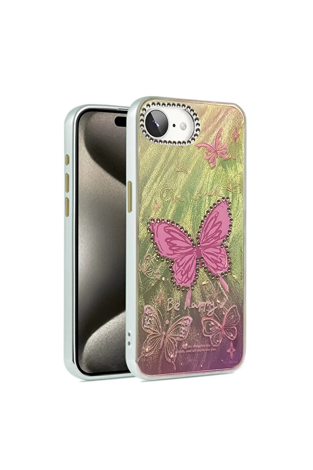 غطاء حماية لهاتف آيفون 16e بنمط مرآة شفرية - نمط 5 - 1