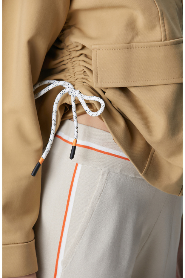 N-Tech Bej Yan Dikiş İp Detaylı Mont - 6