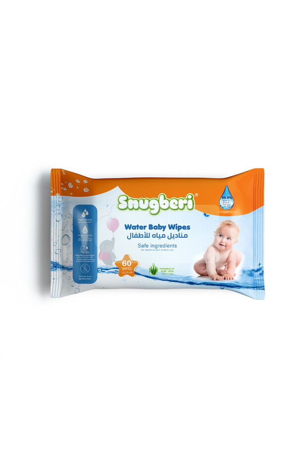 Water Baby Wipes 60's