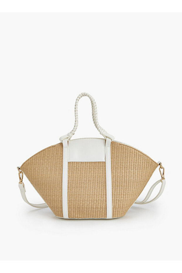 Textured Tote Bag with Double Handle - 5