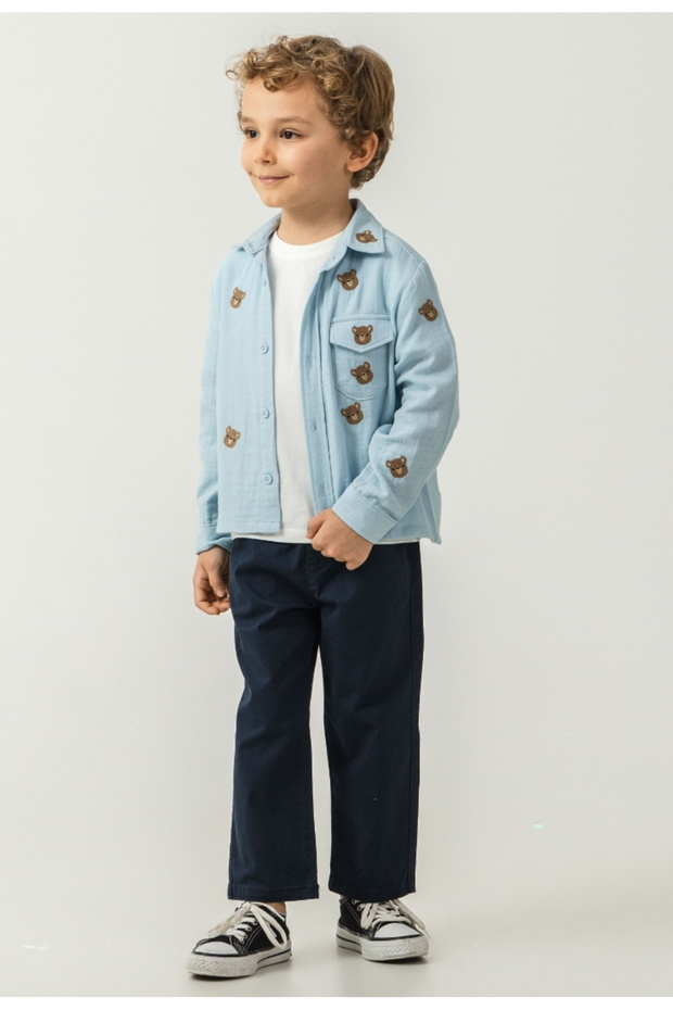 طقم مكون من 3 قطع للأولاد بتصميم دب لطيف - 4