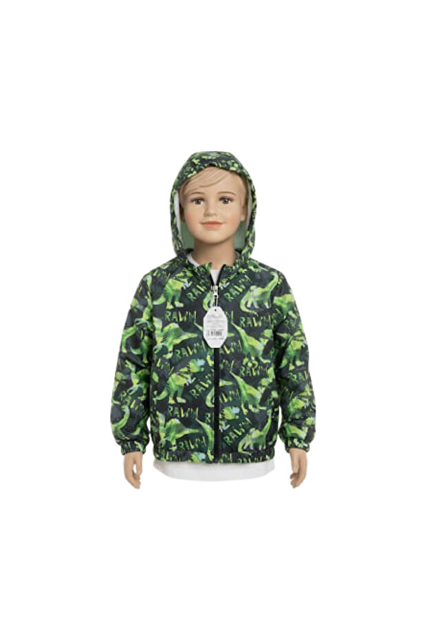 Boy's Patterned Raincoat - 1