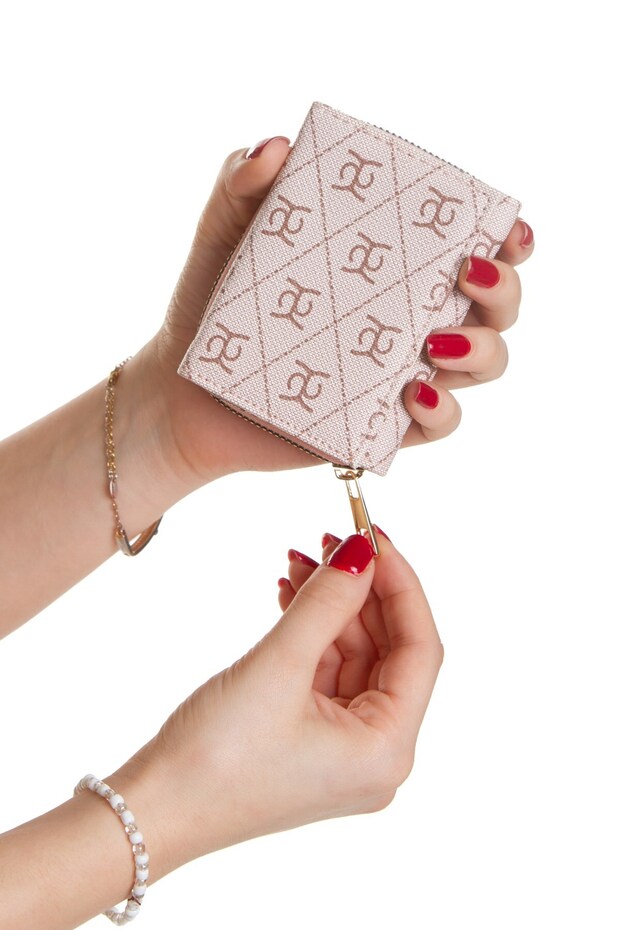 Women's Mini Wallet with Zipper, Multiple Card Slots and Coin Compartment, Small Wallet