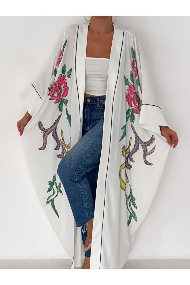 عباية بلوملاين البيضاء - 5