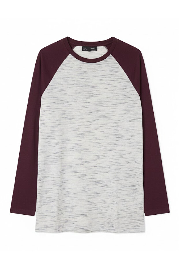 Bluza, alb/visiniu - 2