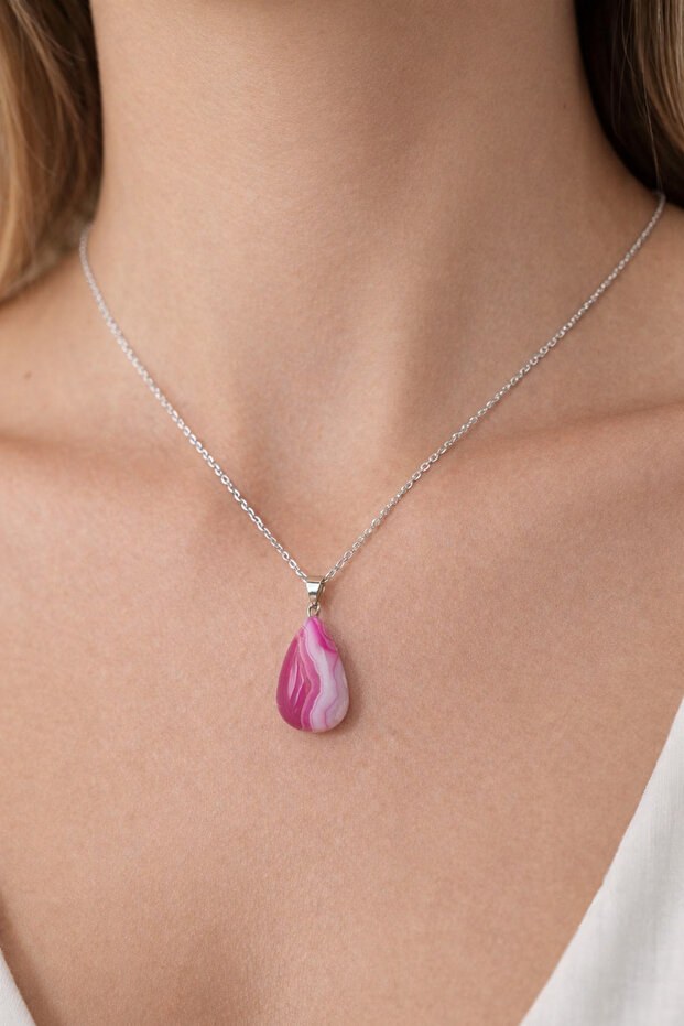 Natural Stone Pendant in Drop Shape - 1
