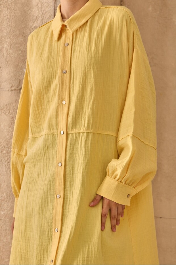 Müslin Gömlek Sarı - 3