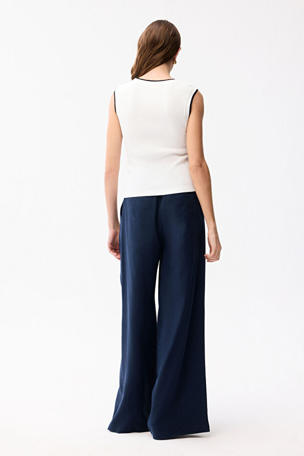 Kolsuz Triko Bluz - 5