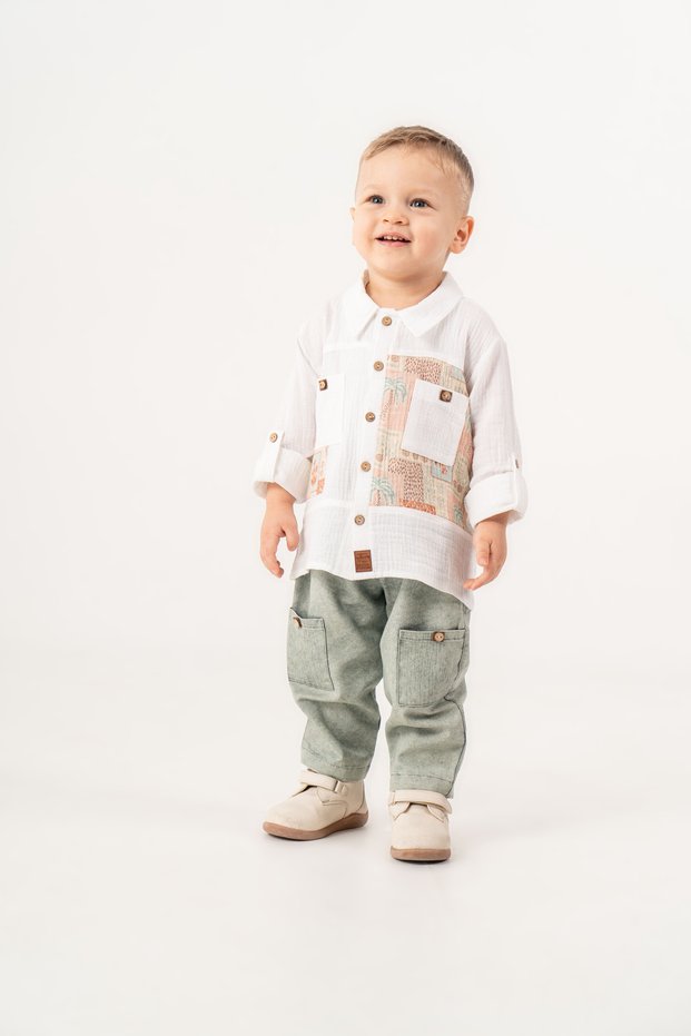 Baby Boy & Child Long Sleeve Stylish Shirt and Pants Set