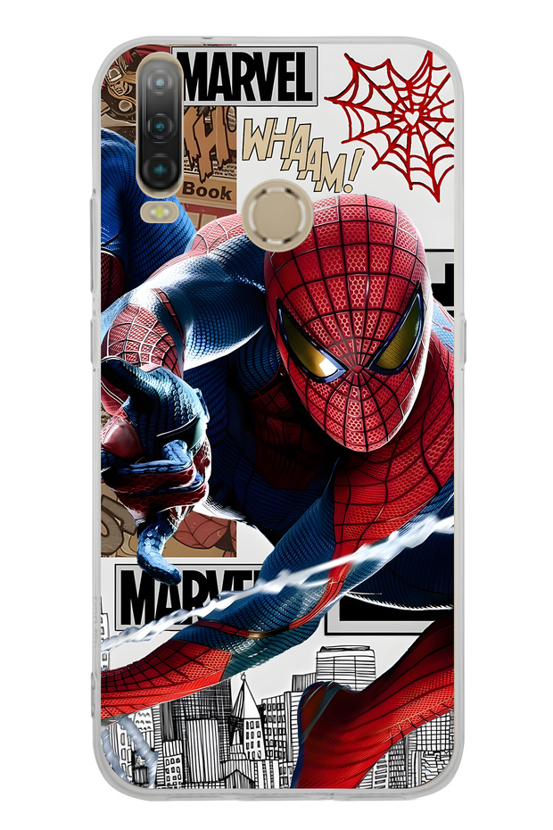 General Mobile Gm 10 Compatible Superhero Patterned Transparent Phone Case - 1