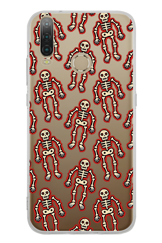 General Mobile Gm 10 Compatible Skeleton Patterned Patterned Transparent Phone Case - 1