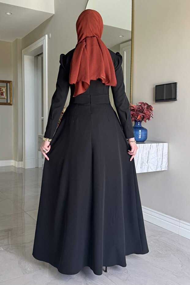 Rose Elbise Siyah - 7