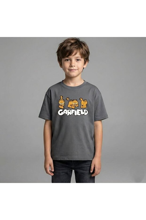 Children's Garfield Printed Unisex Kids Summer T-Shirt