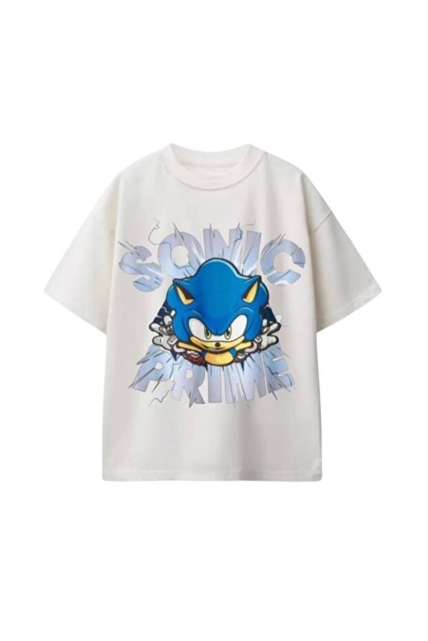 Children's Sonic Prime Printed Unisex Kids Summer T-Shirt