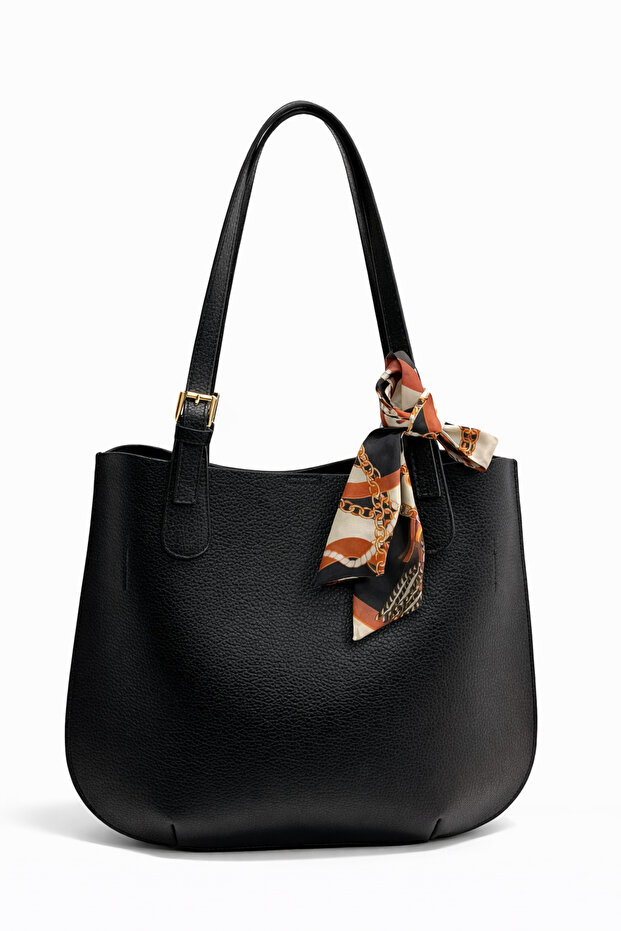 حقيبة سوداء بحزام مزدوج - 1