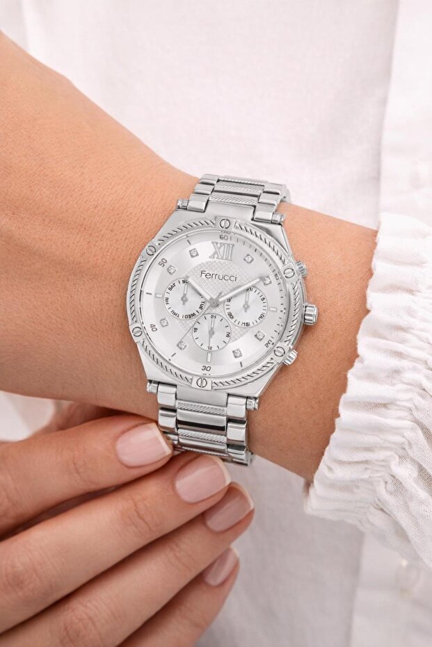 Women's Silver Metal Cord Silver Dial Wristwatch with 2 Year Warranty