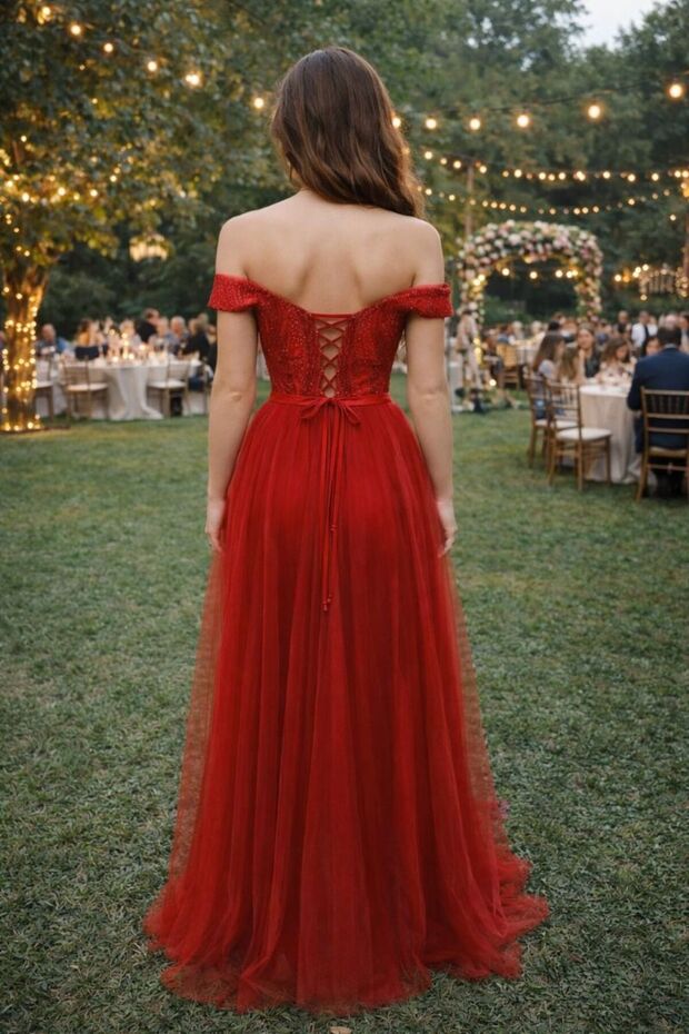 Rochie lungă Roșie - 2