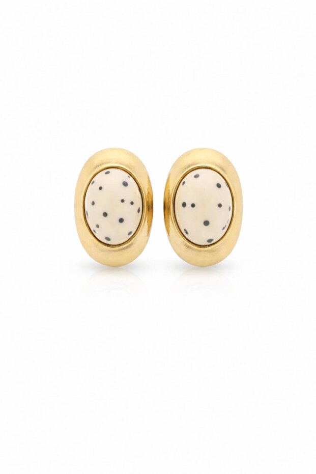 Çelik krem Siry küpe - 1