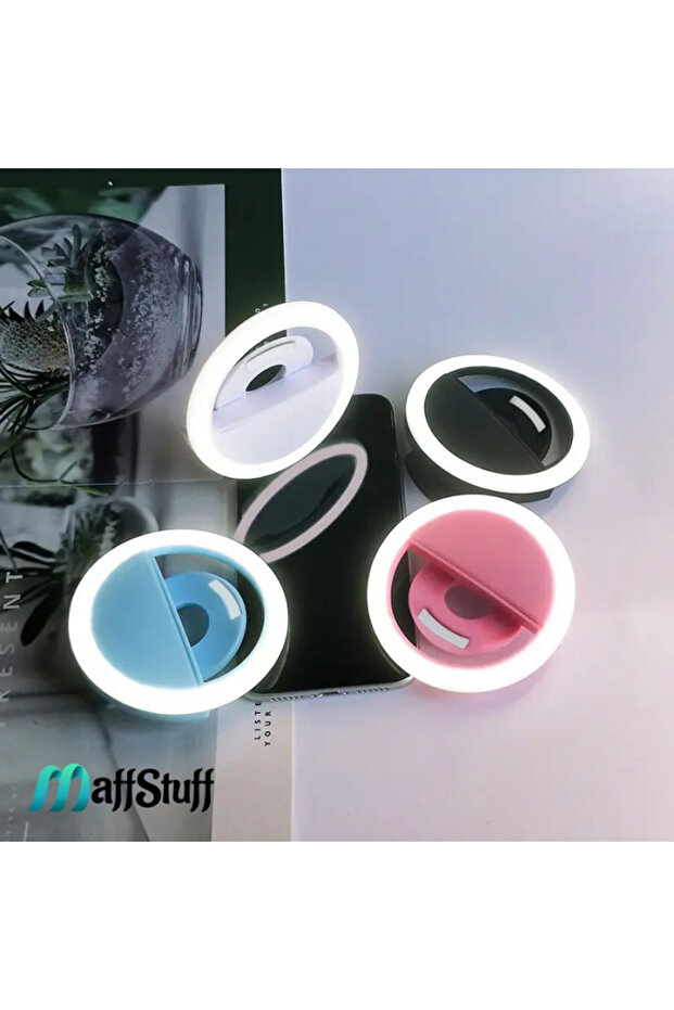 MaffStuff® Син LED селфи пръстен - 8