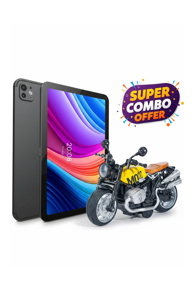 Smart Android Tablet with Mini Motorcycle Toy – Super Combo Offer