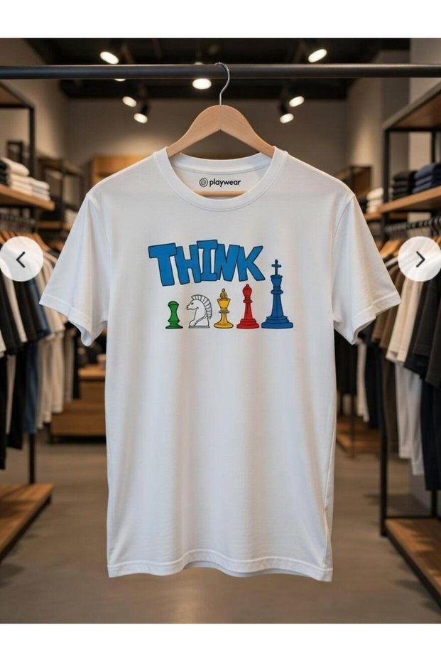 Bol Kalıp Chess Black T-Shirt Design Printed T-Shirt