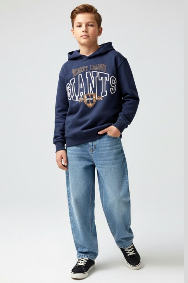 Boy's Comfort Fit Wide Cut Denim Jeans