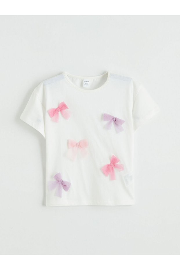 I Ribbon Embroidered Girls' T-Shirt from Freezen Store