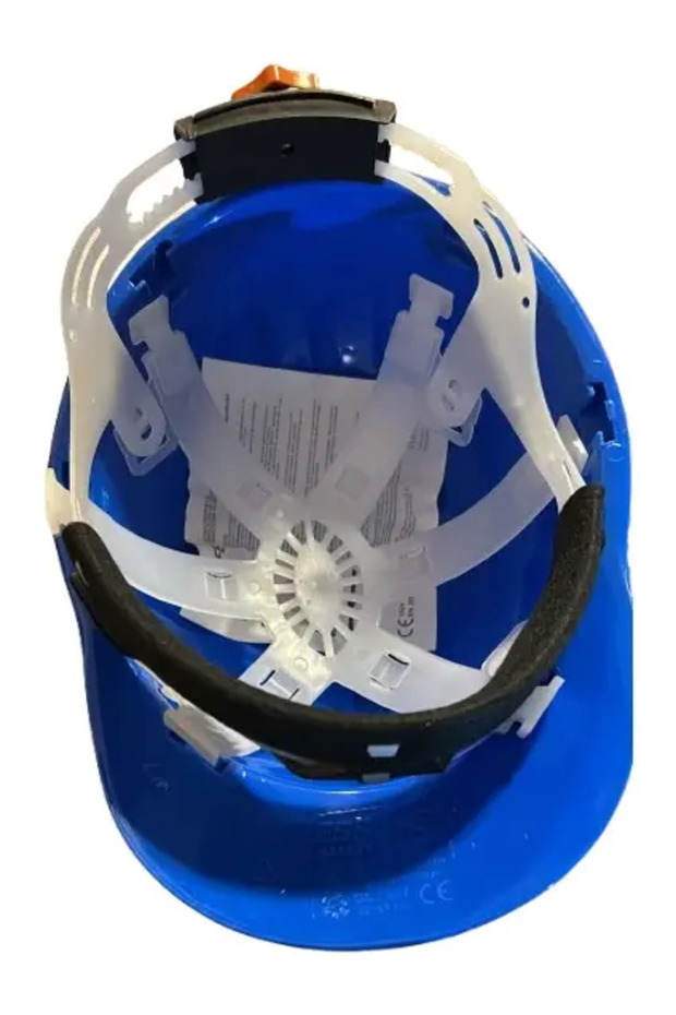 خوذة أمان زرقاء قابلة للتعديل بالبراغي - 3
