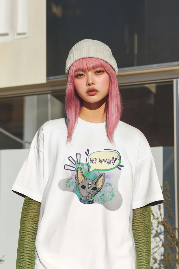 Hi Human Cat Sphinx tshirt