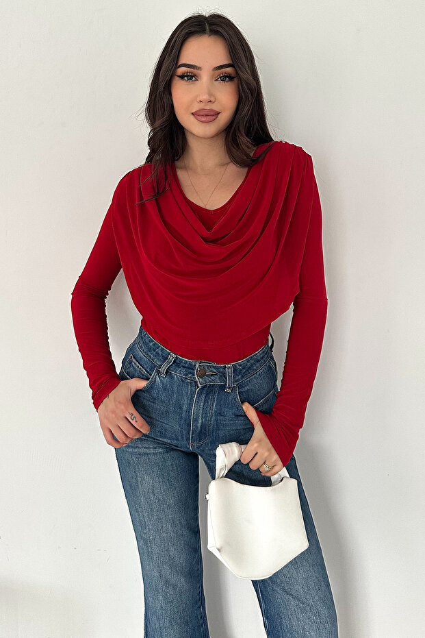 Drapeli Yaka Detaylı Bluz – Bold - 2