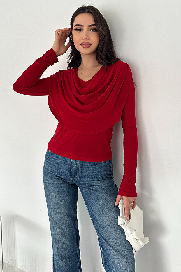 Drapeli Yaka Detaylı Bluz – Bold - 3