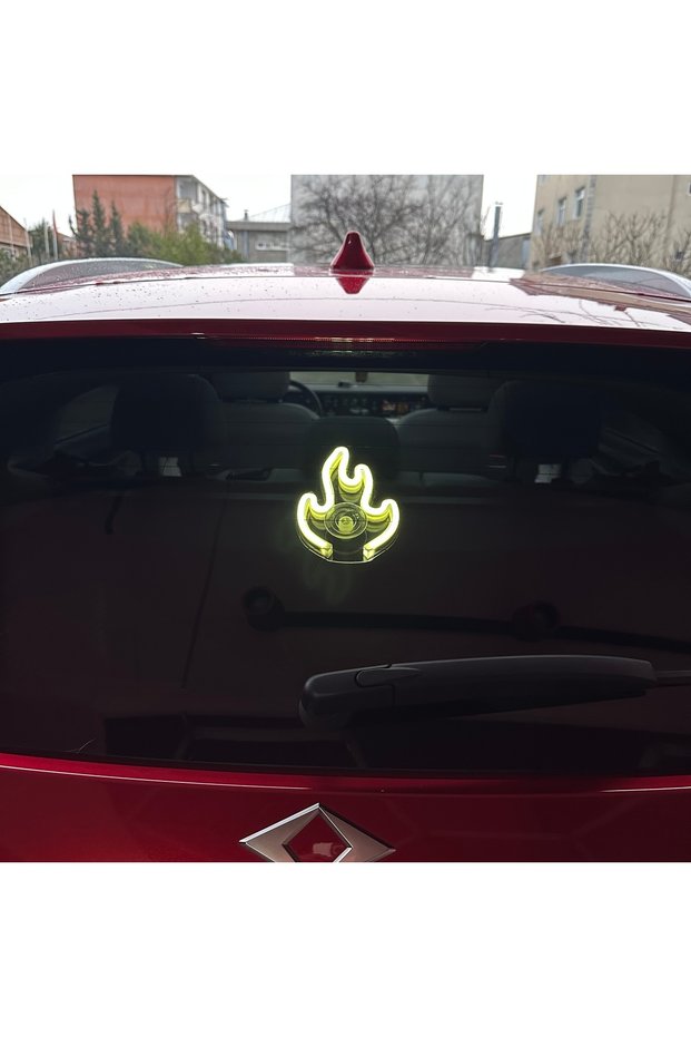 In-Car Neon Led Light Decoration Fire (Flame) (White with 12 Volt Suction Cup)