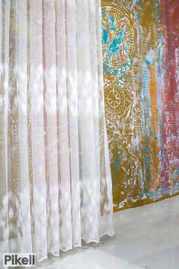 Buzul Desenli Tül Perde - 6