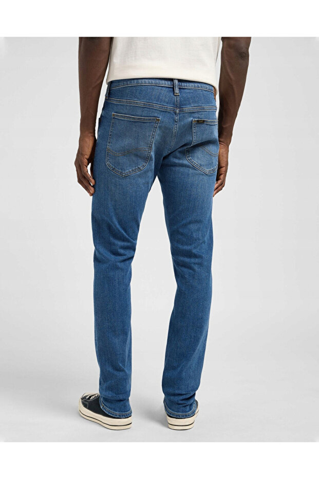 Men's Jeans, Lee, Luke, Regular Lenght, Cotton, Zipper, 5 Pockets, Blue, 32/34 - 3