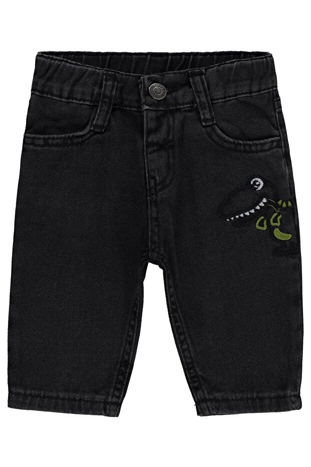 Dinosaur Embroidered Pants for 6-18 Months - Gray 18-24 Months