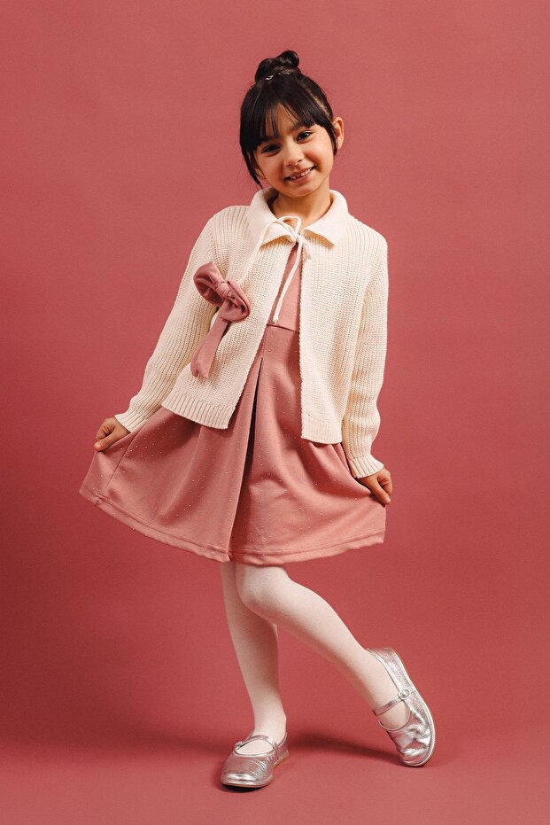 Girls' Knit Cardigan Dress – Special Occasion Outfit