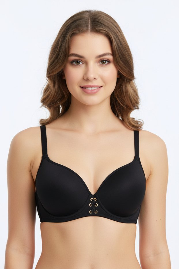 Women's Bra with Hand Support and Laser Cut Ribbon Detail on the Back