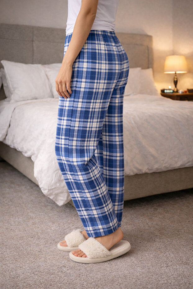 %100 Pamuk Örme Kadın Pijama Altı - 2