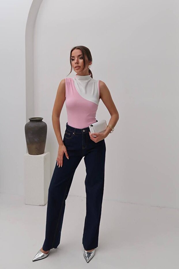 ÇİFT RENK DALGIÇ BLUZ - 4