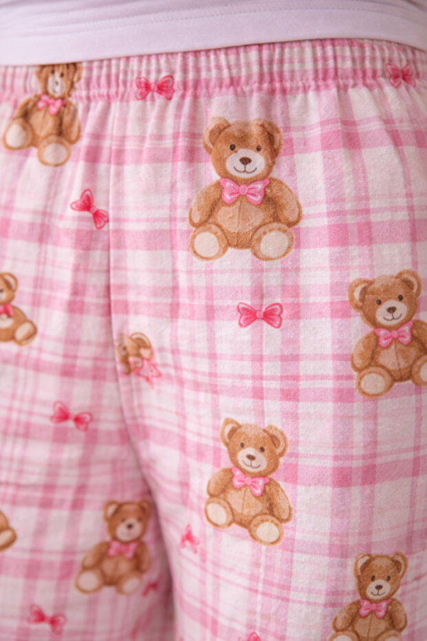 %100 Pamuk Örme Kadın Pijama Altı - 4