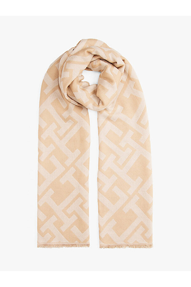 Kadın TH Monogram Heavy Şal - 1