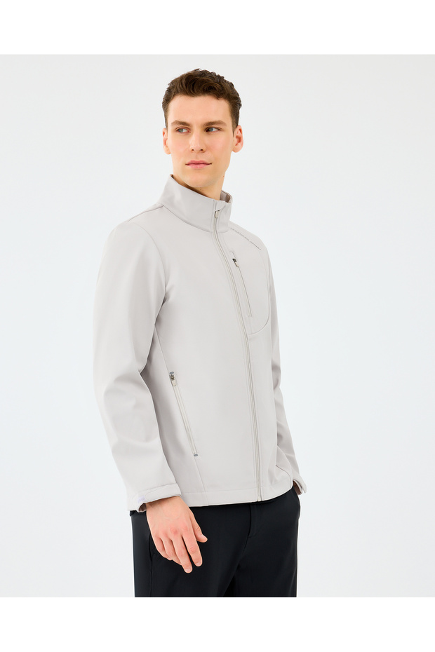 Jachetă M Softshell basic S2520132 Palton bărbați BEJ - 2