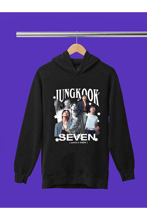 Bts Bangthan Boys Printed 3-Yarn Quality Soft Texture Hooded Children's Sweatshirt